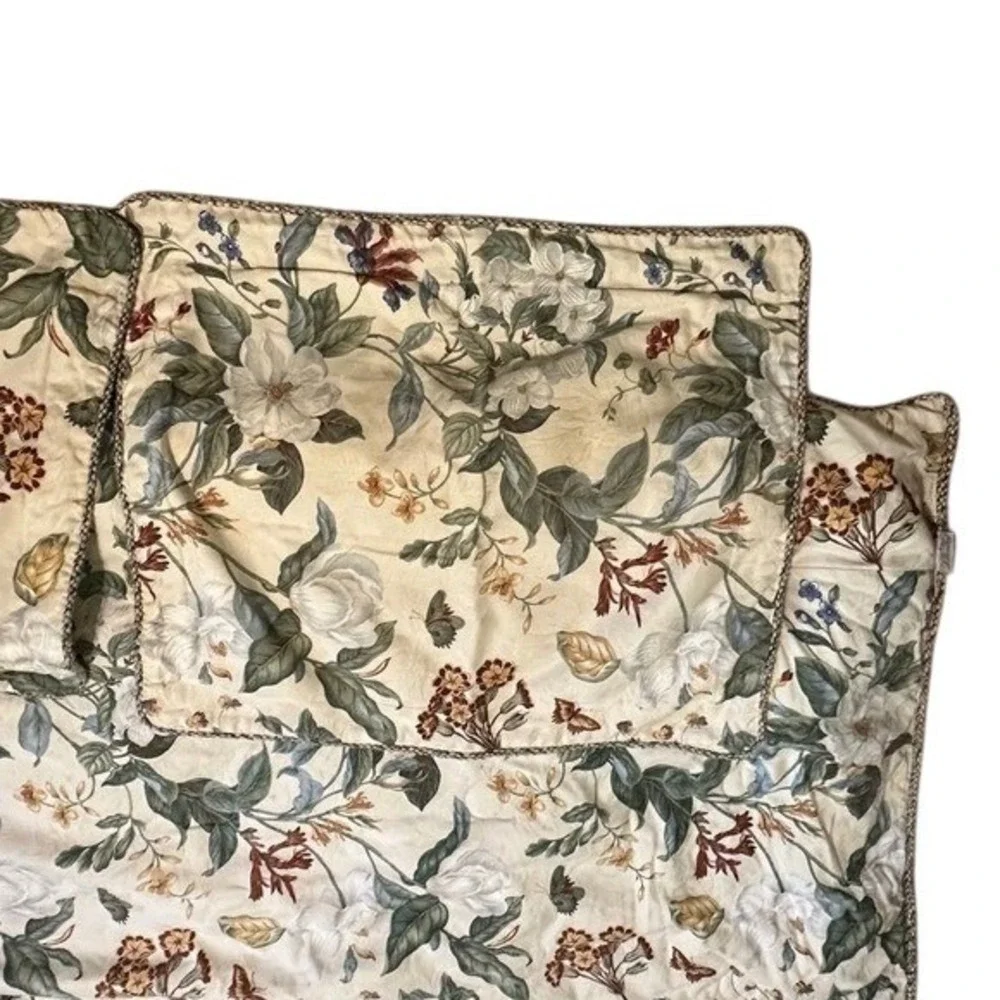Williamburg Magnolia‎ Floral Comforter Twin 66X85 Botanical Cottagecore Bedding
